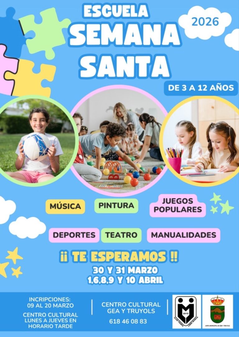 📣 Escuela de Semana Santa 2026 en Gea y Truyols